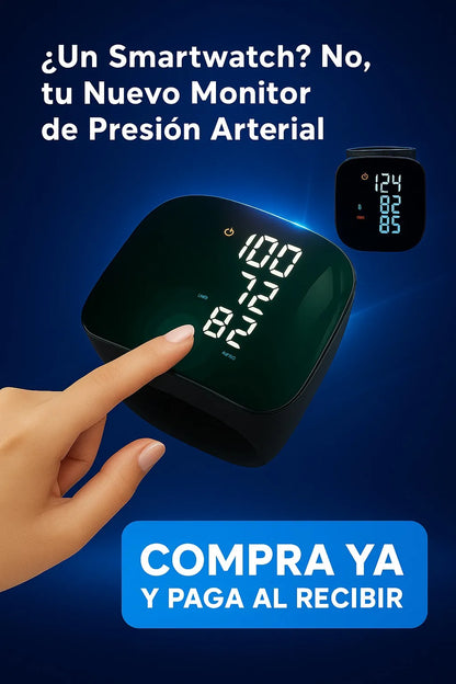 Monitor de Presión Arterial de Muñeca Digital | Tensiómetro Portátil con Pantalla LED