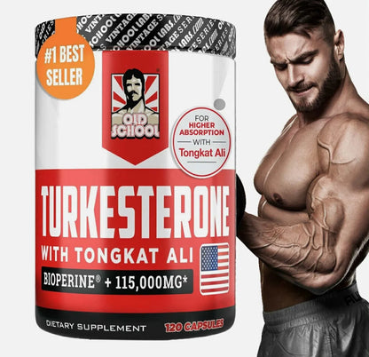 Turkesterona Old School 1500 mg 120 Cápsulas