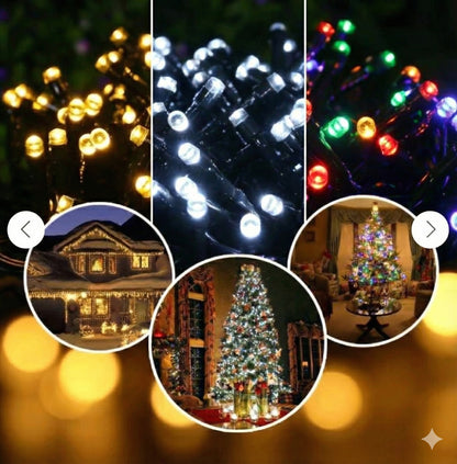 Luces De Navidad Led Solares 20m