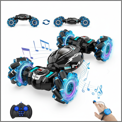 Carro a control remoto acrobático Stunt 4X4 sensor manual luz