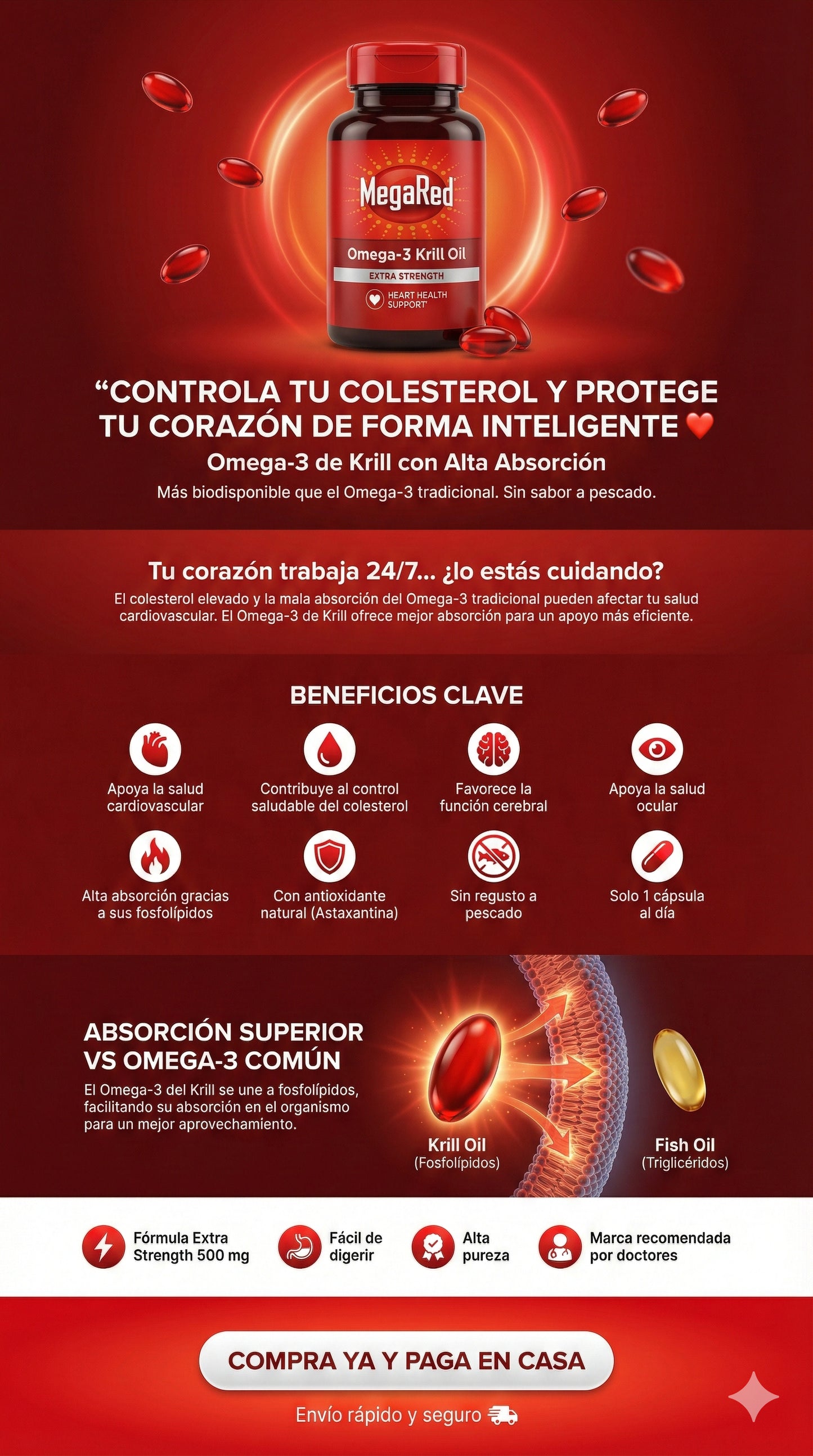 Megared Omega-3 Krill Oil