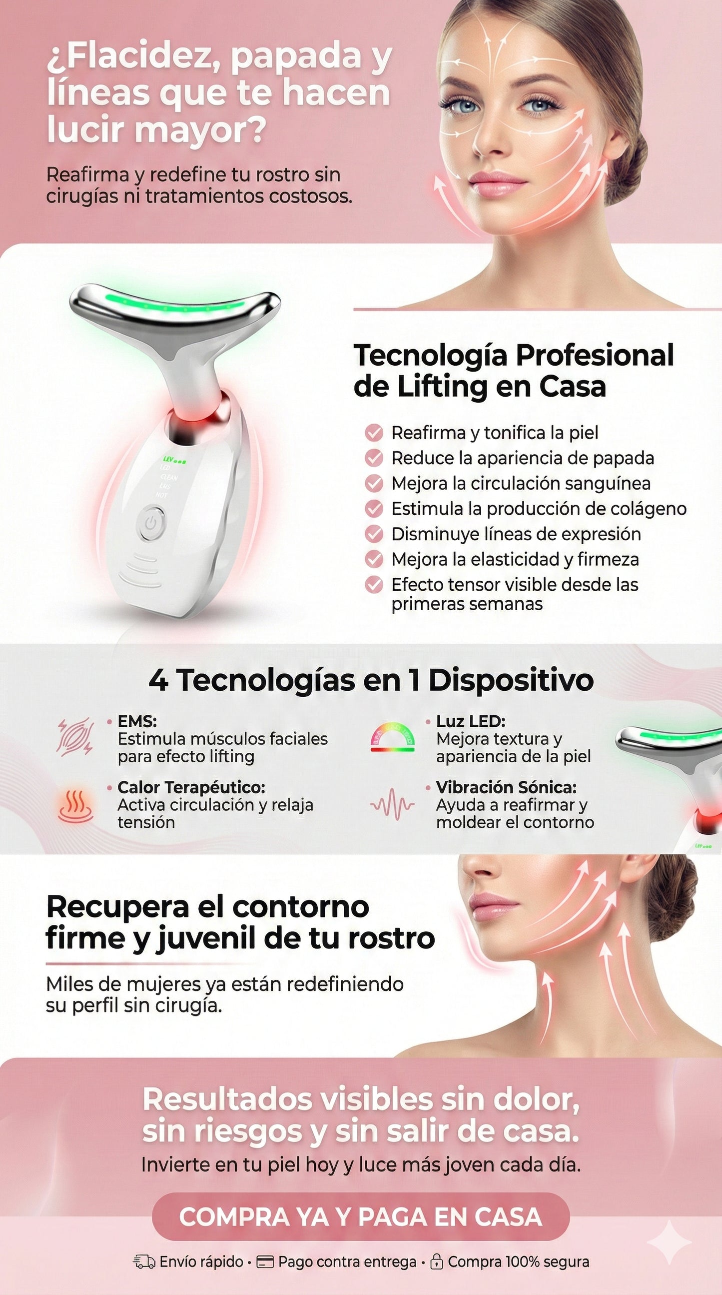 DermaLifting™ - un dispositivo para el lifting de cuello y rostro