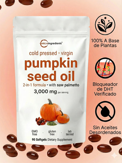 Aceite de Semillas de Calabaza 90 cápsulas.