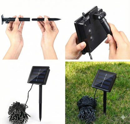 Luces De Navidad Led Solares 20m