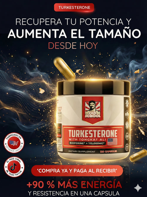 Turkesterona Old School 1500 mg 120 Cápsulas