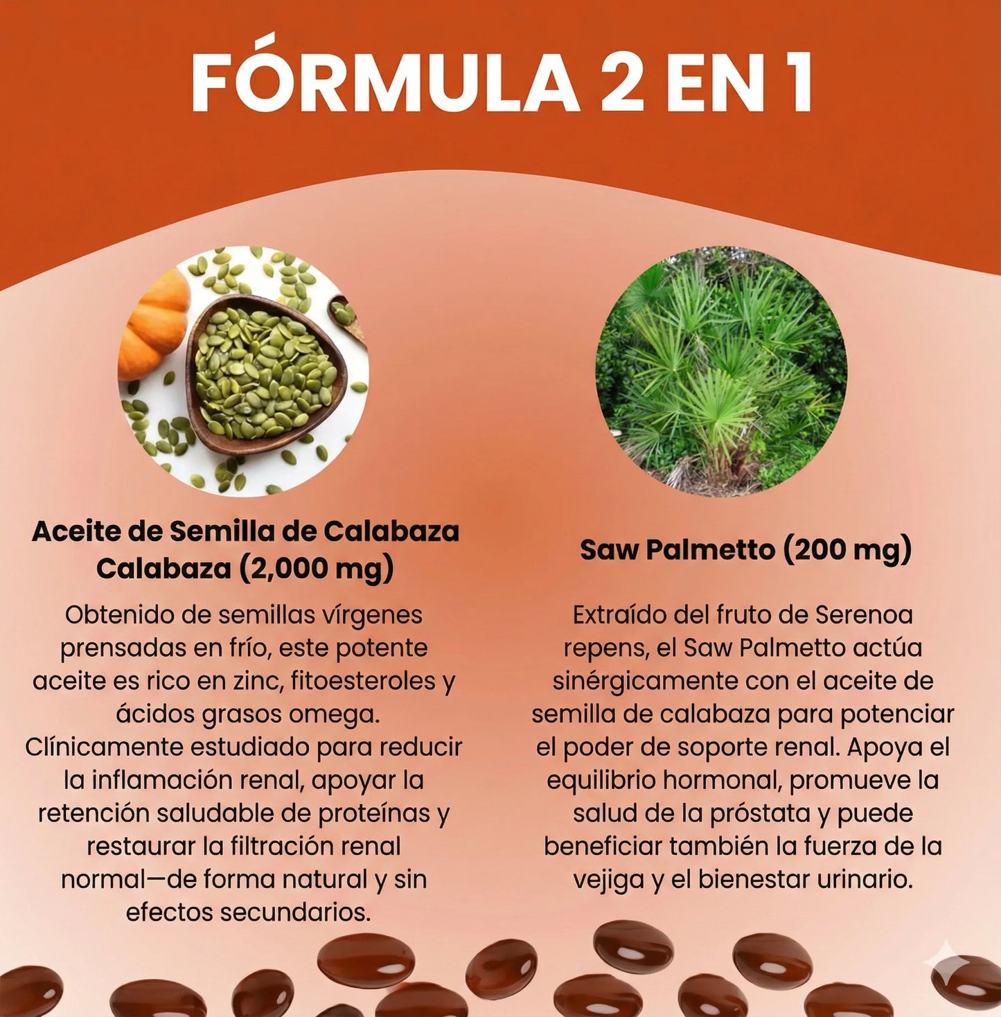 Aceite de Semillas de Calabaza 90 cápsulas.