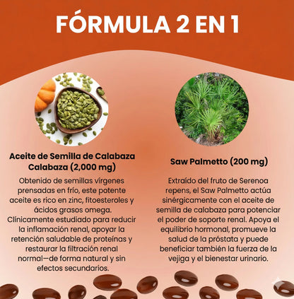 Aceite de Semillas de Calabaza 90 cápsulas.