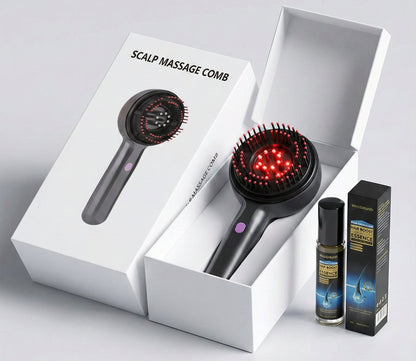 Cepillo Masajeador Capilar + aceite crecimiento cabello
