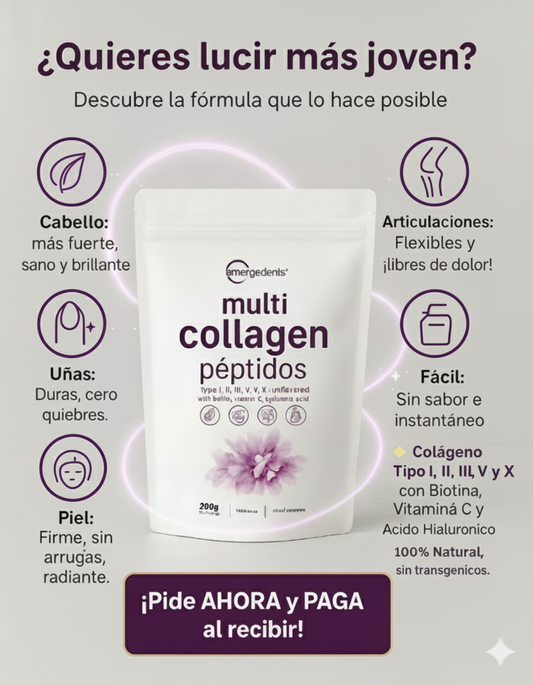 ¡La formula viral 5 en 1 que te rejuvenece! MULTI COLÁGENO PÉPTIDOS
