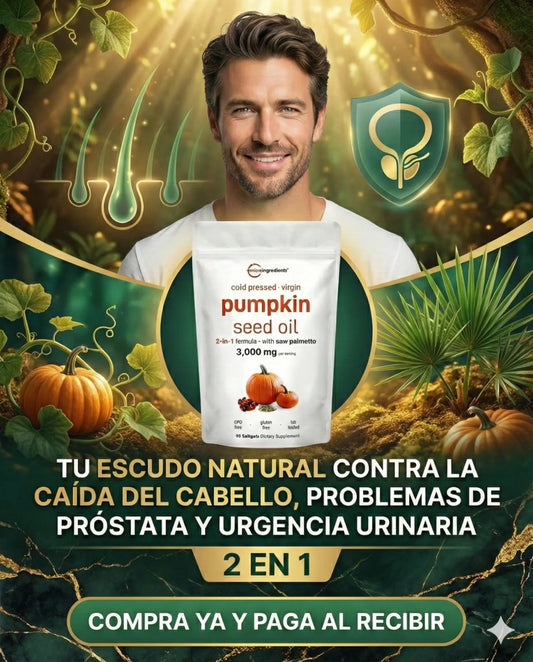 Aceite de Semillas de Calabaza 90 cápsulas.