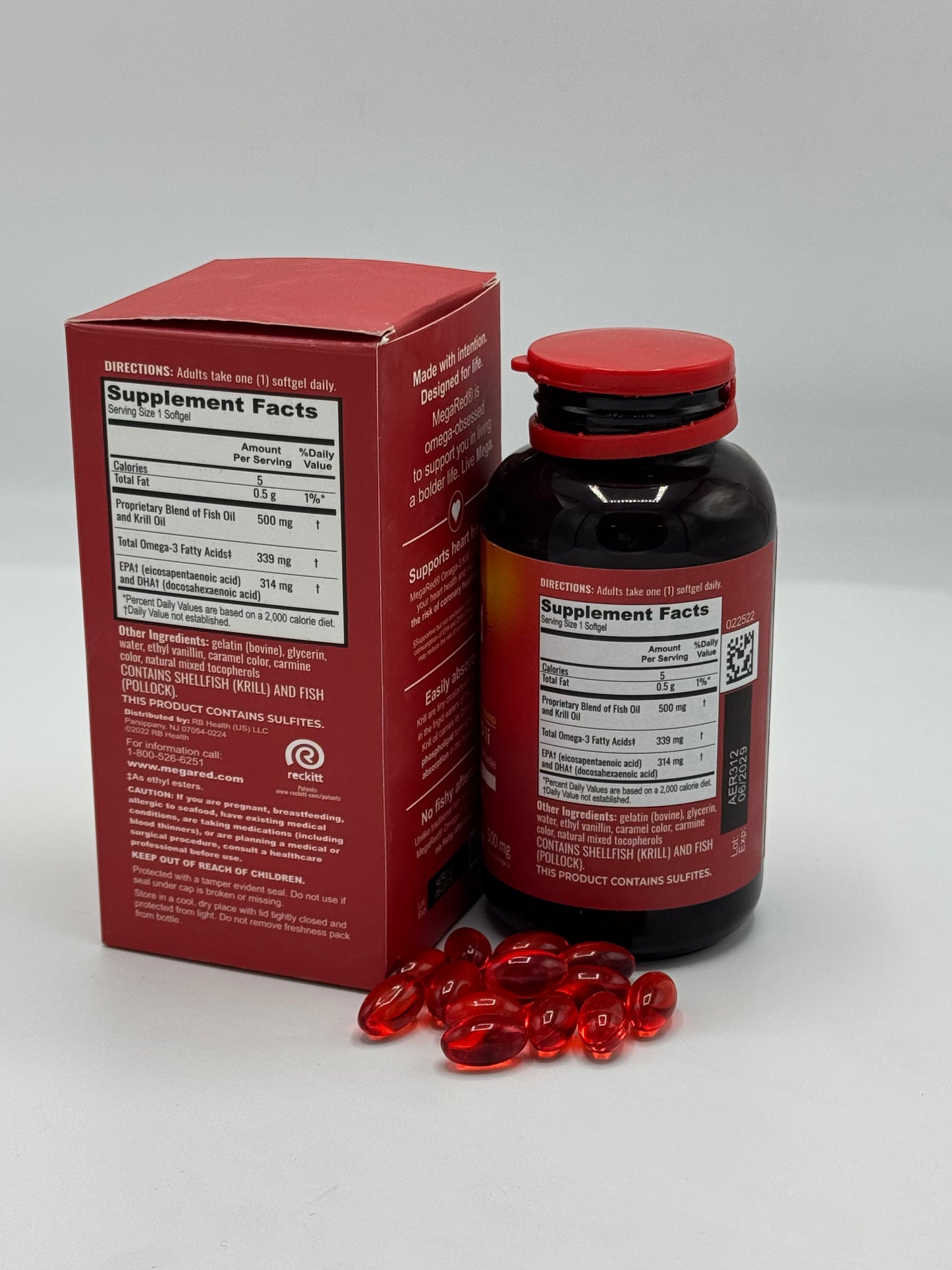 2 Megared Omega-3 Krill Oil