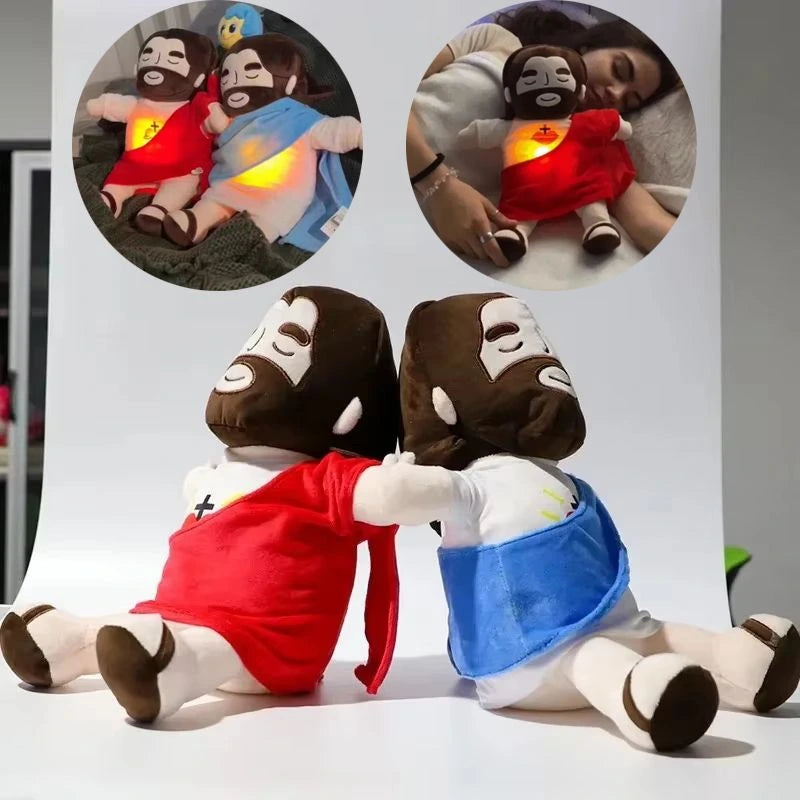 Peluche de Jesús que respira con música y luces