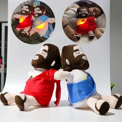 Peluche de Jesús que respira con música y luces